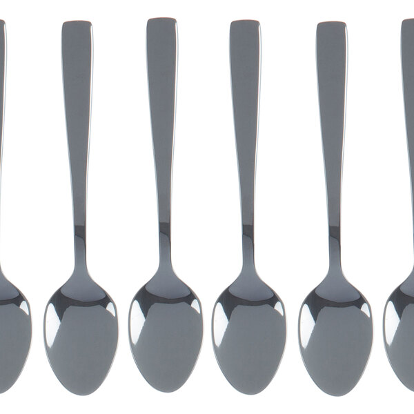 Conjunto Com 6 Colheres Em Aço Inox Para Café Pisa Preto