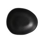 Conjunto Com 6 Cumbucas Oval Orgânico Preto Matte 14,5x12cm -