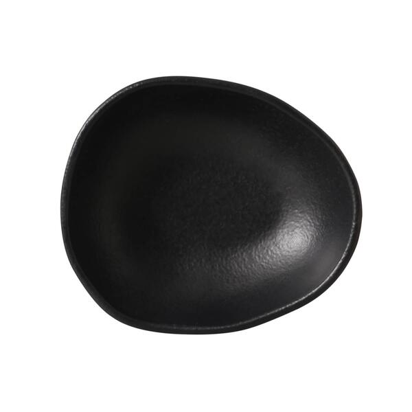 Conjunto Com 6 Cumbucas Oval Orgânico Preto Matte 14,5x12cm -