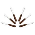 Conjunto Com 6 Espátulas De Aço Inox C/cabo De Plástico Ratta