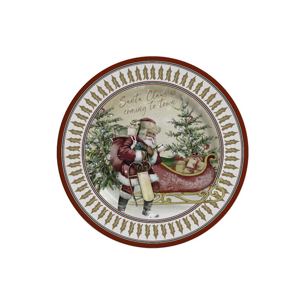 Conjunto Com 6 Pratos De Sobremesa Cenas Natal Ø21cm