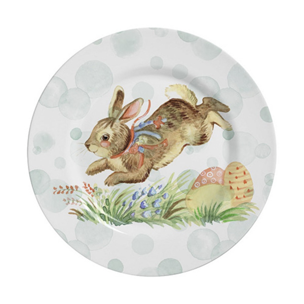 Conjunto Com 6 Pratos De Sobremesa Color Rabbits C Ø21cm