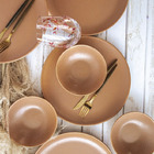 Conjunto Com 6 Pratos De Sobremesa Coup Organic Terracota Ø21