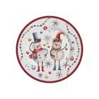 Conjunto Com 6 Pratos De Sobremesa Greetings Natal Ø21cm