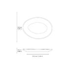 Conjunto Com 6 Pratos De Sobremesa Oval Orgânico Litchi 22,5x