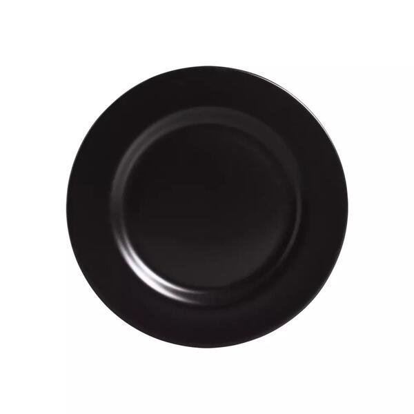 Conjunto Com 6 Pratos De Sobremesa Preto Acetinado Ø21cm