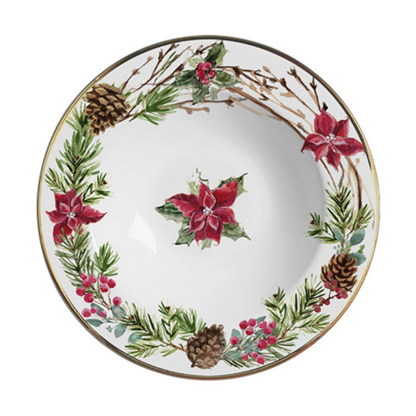 Conjunto Com 6 Pratos Fundo Guirlanda Ø25cm