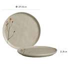 Conjunto Com 6 Pratos Raso Bio Stoneware Campestre Ø27,5cm -