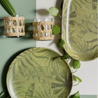 Conjunto Com 6 Pratos Raso Coup Palm Tree Olive Ø29cm