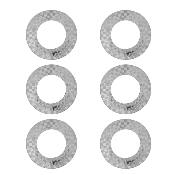 Conjunto Com 6 Pratos Rasos Porcelana Super White Vera Silver