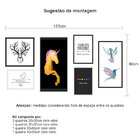Conjunto Com 6 Quadros Decorativos Animal Love Colorido