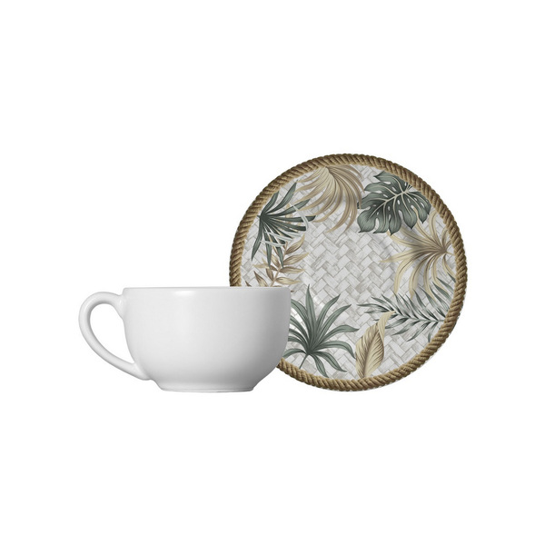 Conjunto Com 6 Xícaras De Chá Com Pires Eudora 250ml