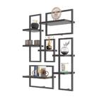 Conjunto Com 7 Prateleiras Turim Preto Onix