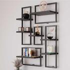 Conjunto Com 7 Prateleiras Turim Preto Onix