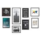 Conjunto Com 8 Quadros Decorativos Good Vibe L Colorido