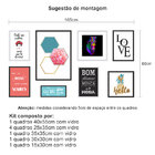 Conjunto Com 8 Quadros Decorativos Good Vibe Ll Colorido