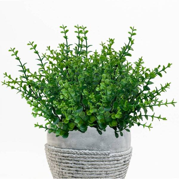 Conjunto Com 9 Mini Buquês De Eucalipto Artificial 33x18cm -