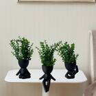 Conjunto Com 9 Mini Buquês De Eucalipto Artificial 33x18cm -