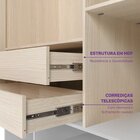 Conjunto Com Cama Solteiro Giulia Rattan E Guarda Roupa Curió