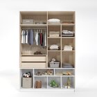 Conjunto Com Cama Solteiro Giulia Rattan E Guarda Roupa Curió