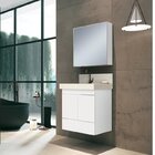 Conjunto Com Espelheira, Gabinete, Lavatório Em Porcelanato C