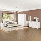 Conjunto Com Guarda-roupa, Cômoda Com Espelho E Gaveteiro Por