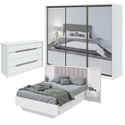 Conjunto Com Guarda-roupa Spazio Super Glass, Cômoda Urban E