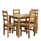 Conjunto Com Mesa De Jantar 100cm Retangular E 4 Cadeiras 100