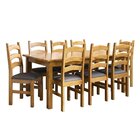 Conjunto Com Mesa De Jantar 180cm E 8 Cadeiras Estofadas 100%