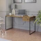 Conjunto Com Mesa Para Escritório 02 Peças Linha Industrial C