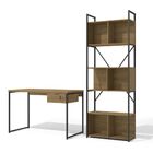 Conjunto Com Mesa Para Escritório 03 Peças Linha Industrial C