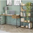 Conjunto Com Mesa Para Escritório 03 Peças Linha Industrial C