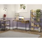 Conjunto Com Mesa Para Escritório 04 Peças Linha Industrial C