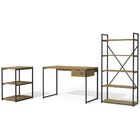 Conjunto Com Mesa Para Escritório 04 Peças Linha Industrial C