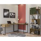 Conjunto Com Mesa Para Escritório 04 Peças Linha Industrial C