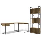Conjunto Com Mesa Para Escritório 04 Peças Linha Industrial C