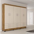 Conjunto Cômoda 1 Porta 4 Gavetas E Guarda-roupa Casal 6 Port