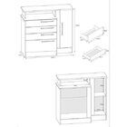 Conjunto Cômoda 1 Porta 4 Gavetas E Guarda-roupa Casal 6 Port