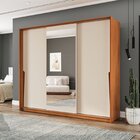 Conjunto Cômoda 8 Gavetas E Guarda-roupa Com Espelho E 3 Port