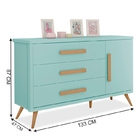 Conjunto Comoda Berço Lorenzo Menta