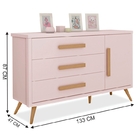 Conjunto Comoda Berço Lorenzo Rose