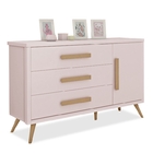 Conjunto Comoda Berço Lorenzo Rose