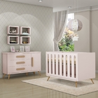 Conjunto Comoda Berço Lorenzo Rose