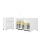 Conjunto Cômoda E Berço Brémen Branco