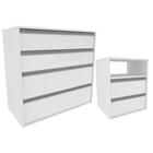 Conjunto Comoda E Mesa De Cabeceira Co19/mc25 Nova Mobile