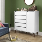 Conjunto Comoda E Mesa De Cabeceira Table Branco