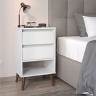 Conjunto Comoda E Mesa De Cabeceira Table Branco