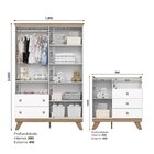 Conjunto Cômoda E Roupeiro De Bebê Retrô Confete Branco/jequi