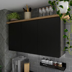 Conjunto Completa Armário Aereo E Aparador Buffet Suspenso Or