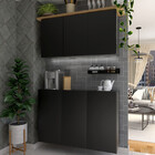 Conjunto Completa Armário Aereo E Aparador Buffet Suspenso Or